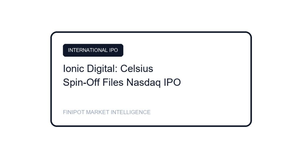 Ionic Digital Nasdaq IPO Celsius Bankruptcy recovery
