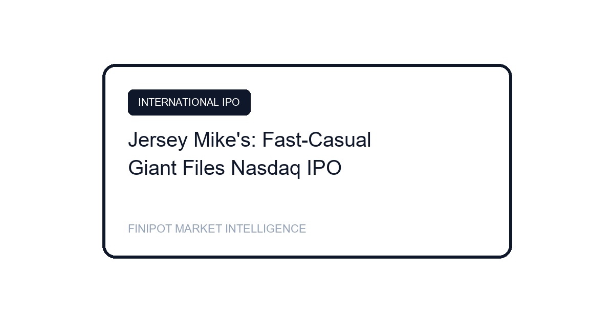 Jersey Mikes Subs IPO JMKE stock NYSE