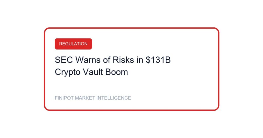 SEC Commissioner Warns Crypto Vault Securities Risks