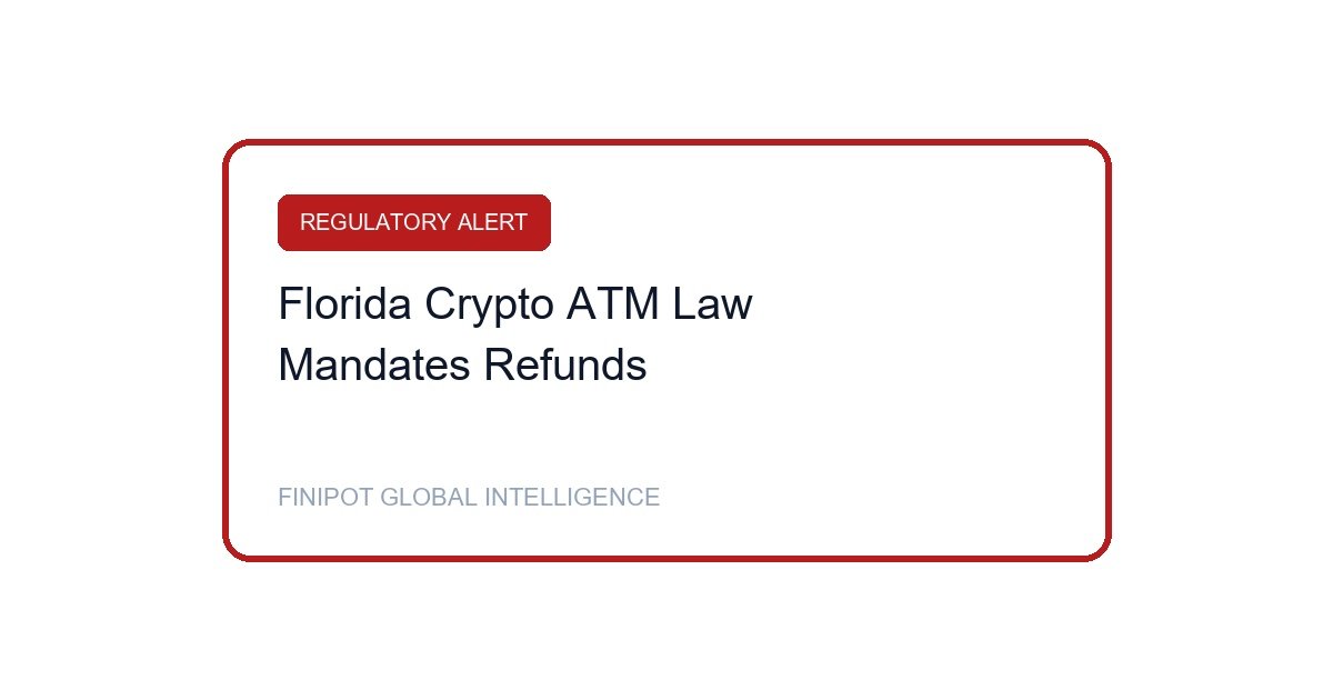 Florida Crypto ATM Operator Liability Cover