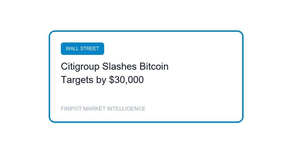 Citigroup Bitcoin Price Target Slashing Cover