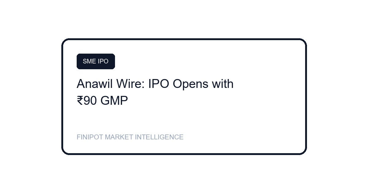 Anawil Wire Engineering IPO GMP price band dates